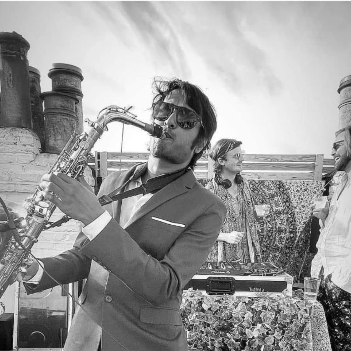 Ash on saxophone